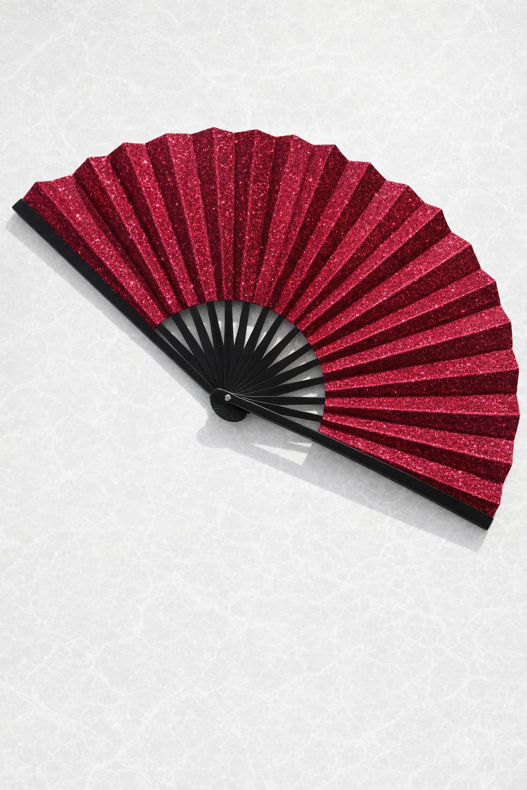 Pink Glitter Noire Fan