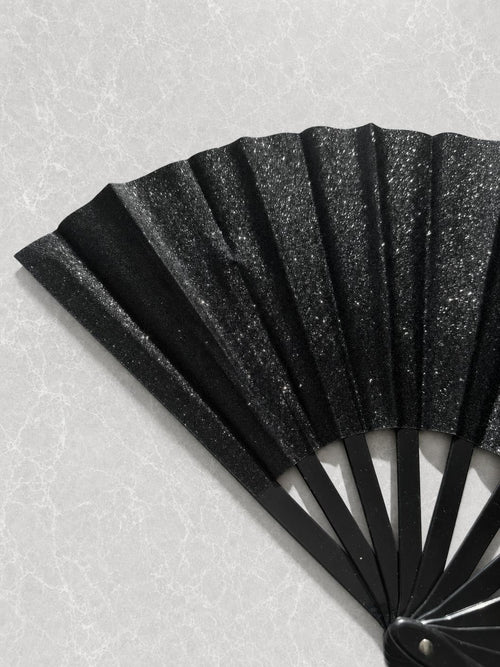 Black Glitter Noire Fan