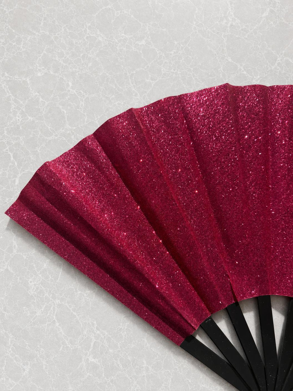 Pink Glitter Noire Fan