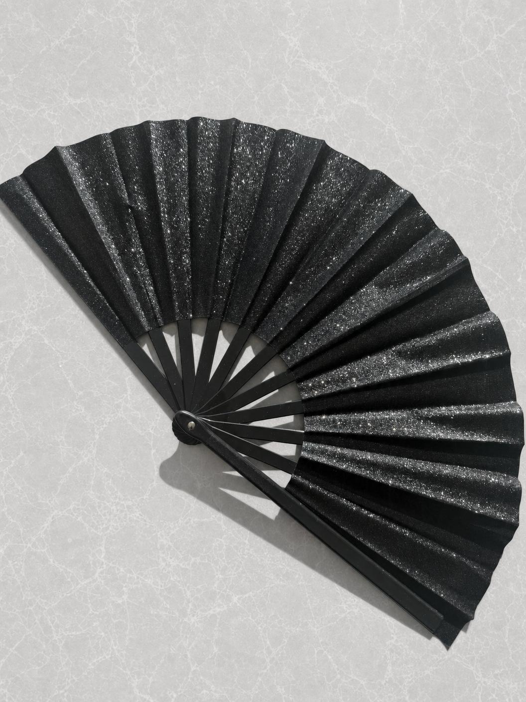 Black Glitter Noire Fan