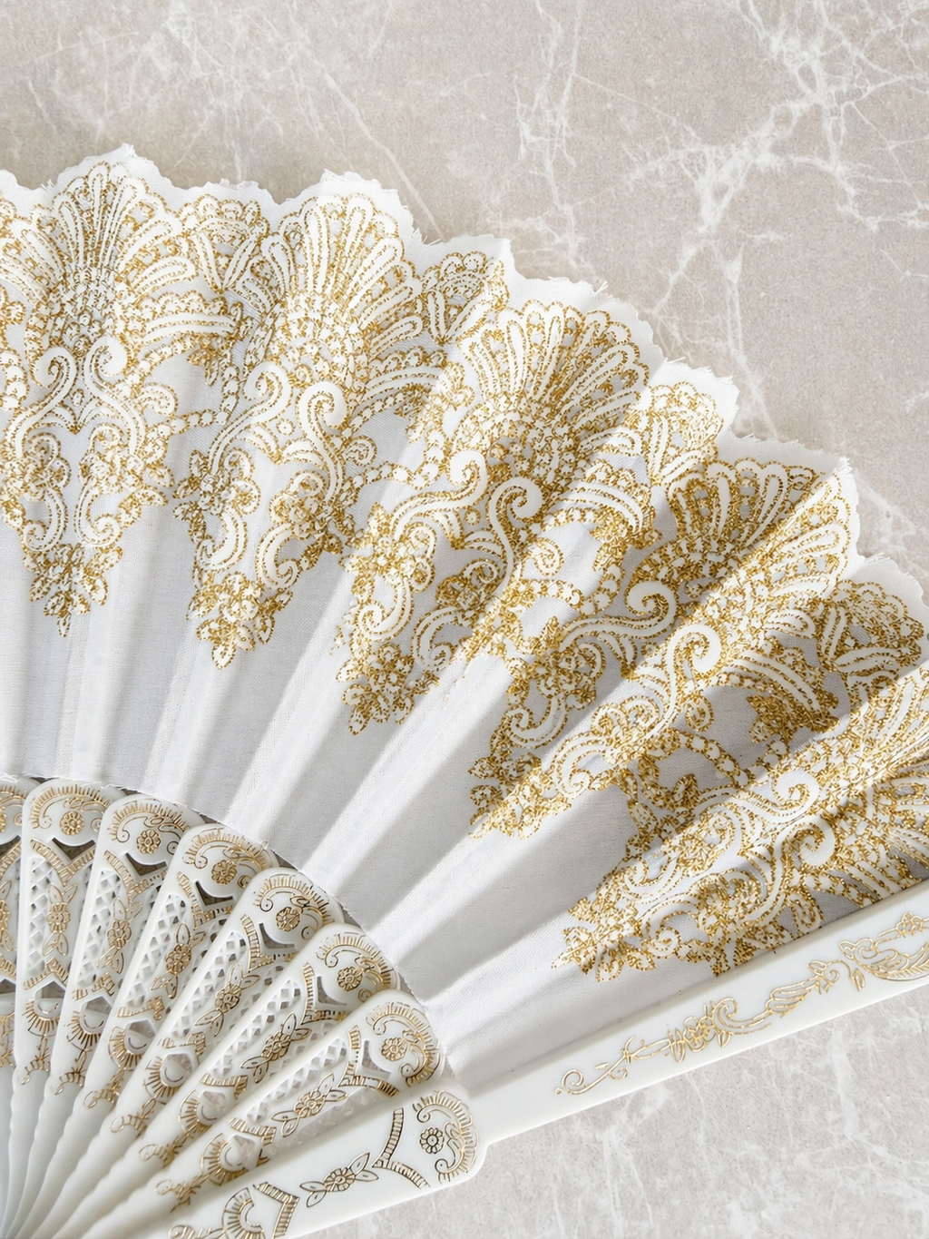 Gold White Noir Fan