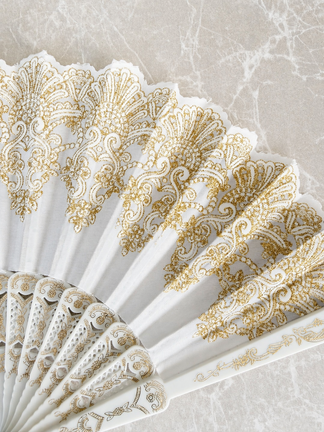 Gold White Noir Fan